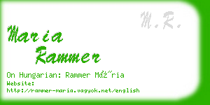 maria rammer business card